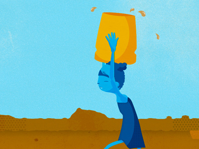 Collecting water Dribbble character design motion graphics narrative pitch rigging