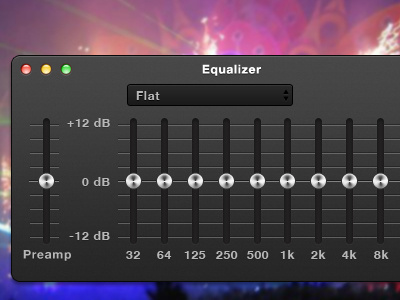 Refurbished iTunes Equalizer dark equalizer itunes re style sliders ui