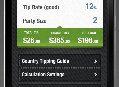 GlobeTipping globefamilyapps iphone app tipping ui