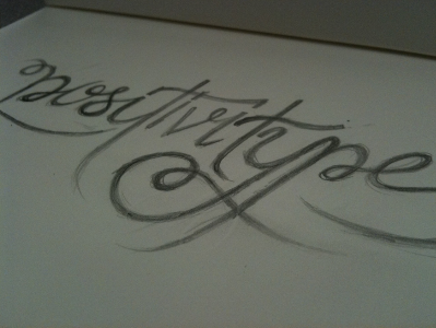 Word Mark script sketch type