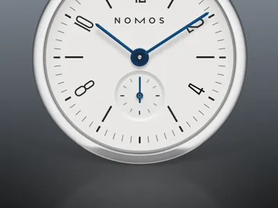 Nomos clock metal nomos photoshop time watch white