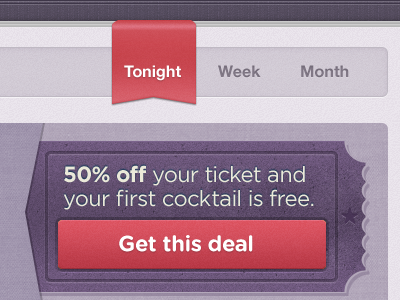 Night Owl Home Screen interface night owl nightowl noise pink purple red texture ticket ui web