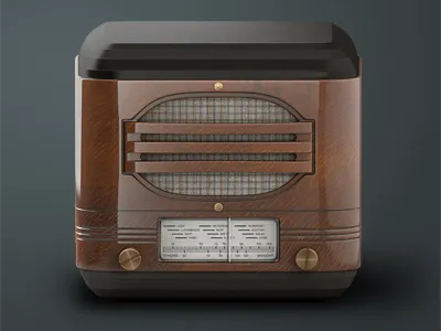Vintage Radio iOS Icon icon ios radio vintage woooooood