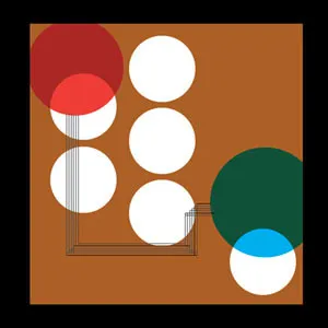 Circuitry black blue caramel circle circuits geometric green lines overprint red sketch strawberryluna white