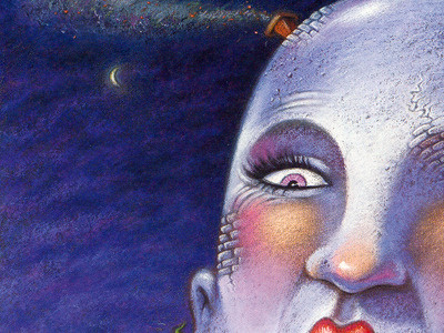 Performance Art Festival Poster art head night performance scary screaming