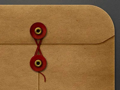 Manila folder icon button display folder icon mainila paper retina rivet rope string