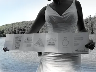 Wedding Invite fold out invitation jsteinberg14 typography wedding invitation