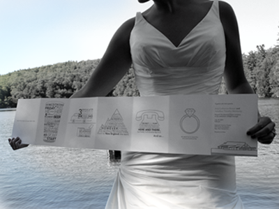 Wedding Invite fold out invitation jsteinberg14 typography wedding invitation