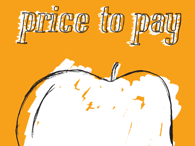 Produce Costs Leaflet Preview design food hand drawn leaflet lettering money preview price print process produce propaganda style typography yellow