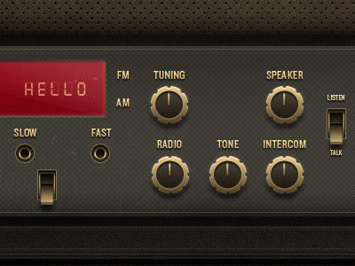 Music Sound Intercom v1.0 button buttons flip switch for fun fun intercom knob shadows speaker switch texture ui