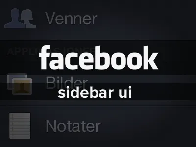 UI - Facebook sidebar interface - free PSD app design facebook icon icons interface mobile photoshop texture ui ui design ux
