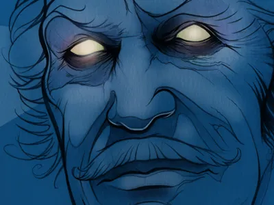 Vincent halloween illustration portrait watercolor