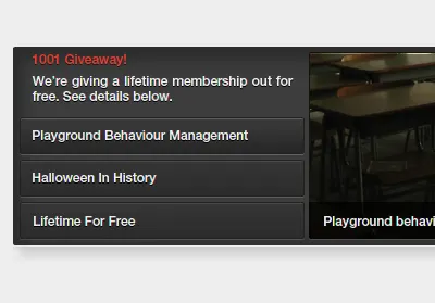 1001 Primary Games Banner banner header rotate ui web