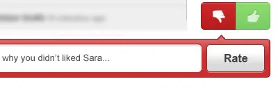 Rate down green popdown popover rateing red up