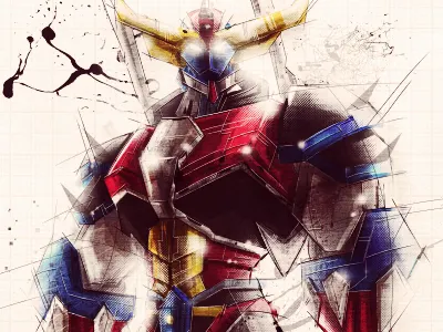 Goldorak art character comic digital goldorak illustration nostalgic