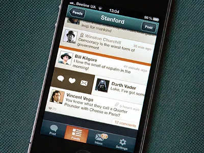 Feed android ios iphone social ui