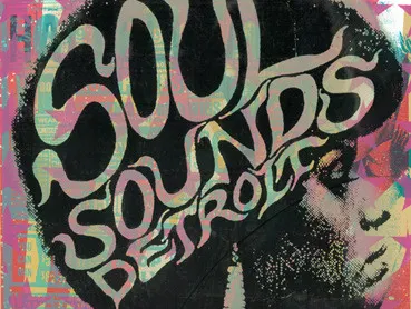 Famous Stereo 70s afro black detroit fashion found image hand drawn type ink layer letters orange paint paper photo pink print mafia purple retro screen print soul style teal test print woman yellow