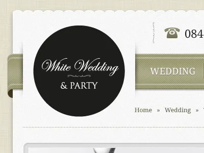 Wedding Ribbon Navigation ecommerce paper ribbon texture website wedding