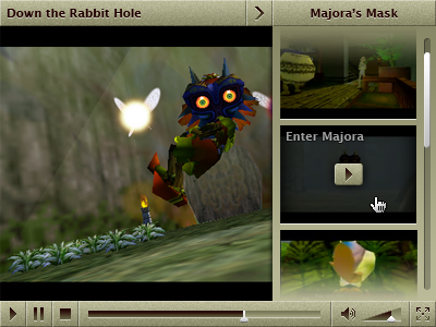Zelda Flash Video Concept flash freebie interface legend of zelda majoras mask player stone video zelda