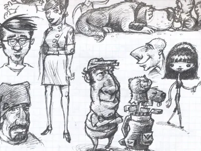 Caricatures 3 (rough sketches)
