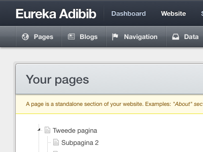 CMS Admin admin app backend cms header nav