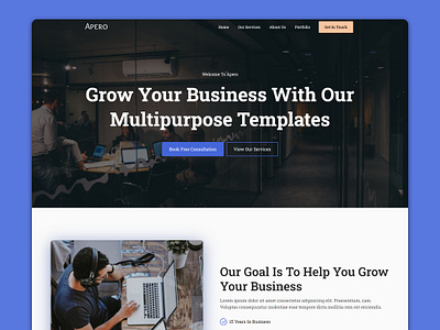 Apero - Multipurpose Website Template digital agency html template htmlcss landing page marketing agency ui design web design web development website template