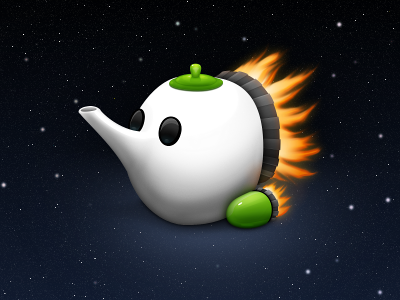 Celestial Teapot icon rocket spaceship teapot