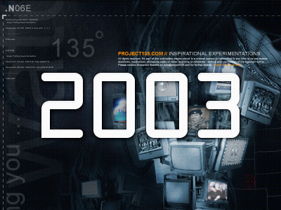 2003 - First Online Portfolio - Experimental 2003 abstract background blue contest experimental futurist old school portfolio throwback
