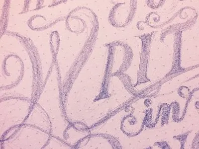 Their Future Written In Pencil design filigree flourish lettering ligature process sevenly sketch t shirt type typography