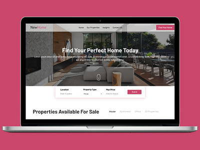 NewHome - Real Estate Website Template html template htmlcss real estate real estate website ui design web design web development website template
