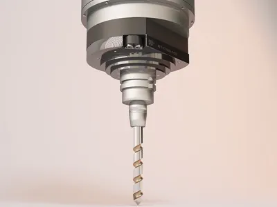 Big Boy drill machine model render rig