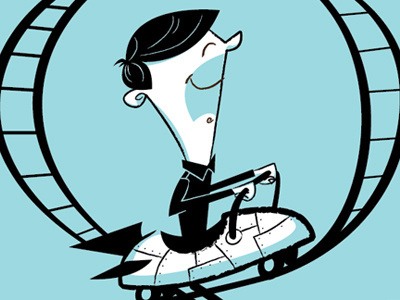 Drib ampersand collaboration illustration roller coaster