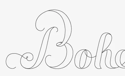 Script logo script type typography