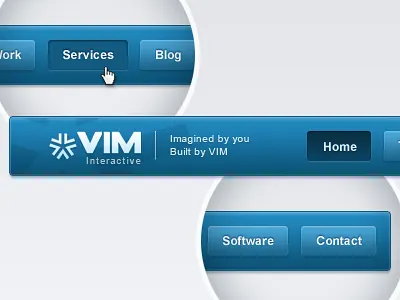 Navigation bar V3 arial bar blue clean header interface minimalist navigation red sharp web web ui website