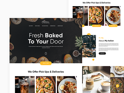Italian Delivery Food Web Page design food italian food ui ui design ux web design