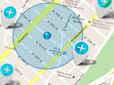 Medical App Map map marker medical pharma ui