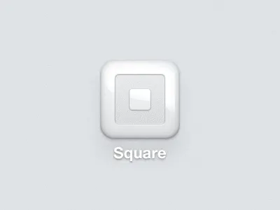 Square icon app credit card icon square white