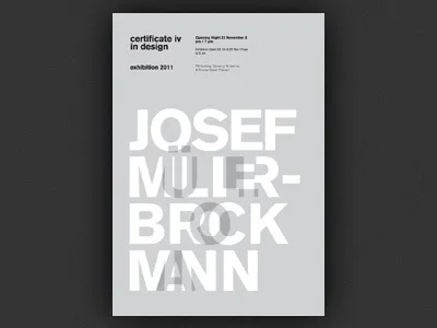 Josef Müller-Brockmann — Cert IV minimalist. minimalistic poster swiss typography