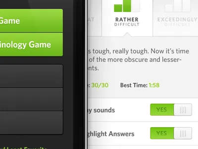 Font Game 3 app font game interface ios iphone ui user interface