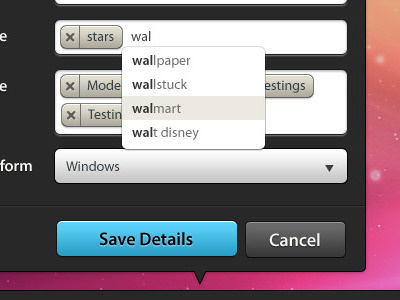 Uploading to Pattern Tap auto complete buttons forms