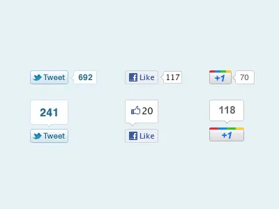 Social Buttons buttons facebook freebie google plus like like button plus plus one button share social tweet tweet button twitter twitter button