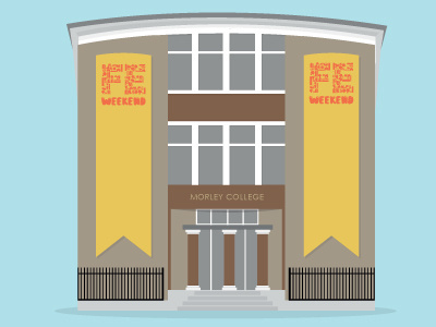 Morley College artwork fe week fe weekend further education illustration morley college orange yellow