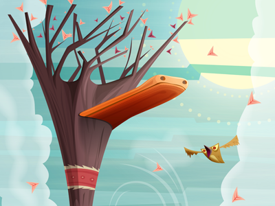 The Lonely Show adobe illustrator birds ducks guitar illustration monsters mustaches sunglasses trees vector illustration