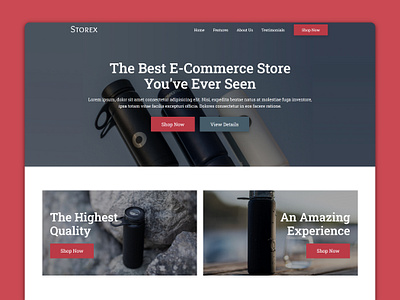 Storex - Startup Website Template ecommerce ecommerce website html template htmlcss landing page landing page design startup website ui design web design web development website website design website template