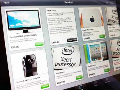 iPad Catalogue cards catalogue flip ipad landscape scroll ui ux