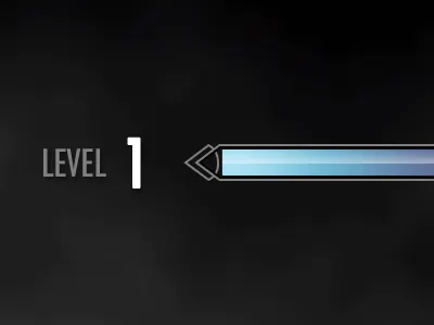 Skyrim: Level Up clean font game gaming hud skyrim