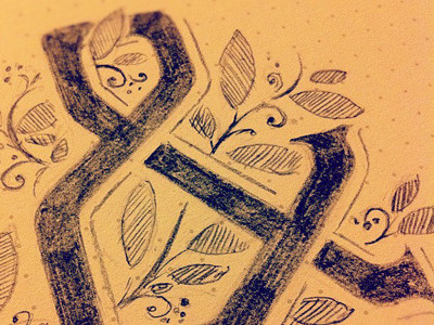 Ampersand Project collaboration decorative design filigree lettering project sketch type typography vines whatever
