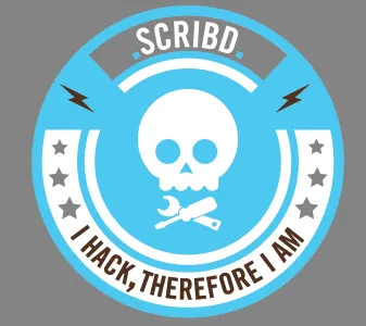 Scribd Hack Day Badge illustrator scribd tshirt design