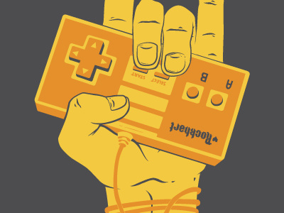 Unplugged illustration nes rock rockhart t shirt video games