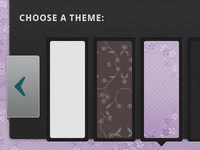 Settings & Theme Panel for iPad app ipad ui